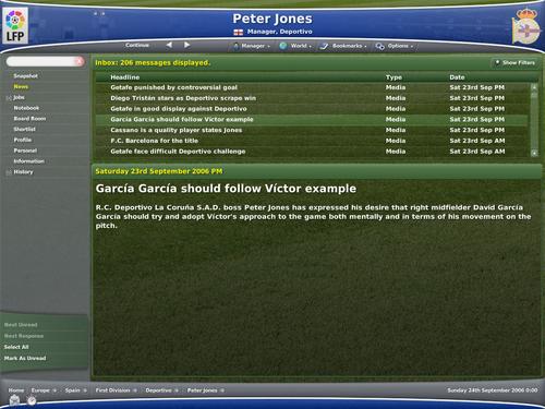 Football Manager 2007 Screenshot